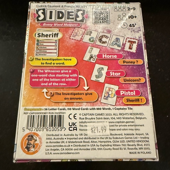 NWT Sides Board Game Ages 10+ - Picture 4 of 4